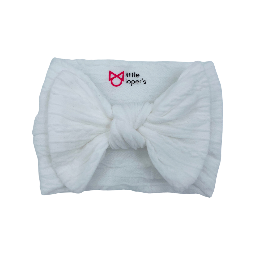 Cable Knit Knot Bows
