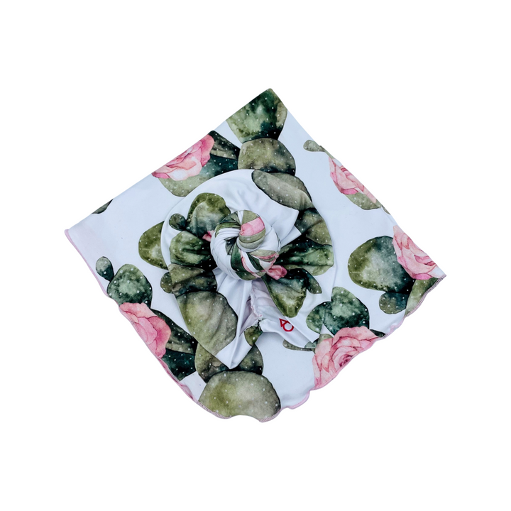 Rose Cactus Swaddle Blanket Set