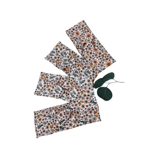 Large Heirloom Floral Twistbands