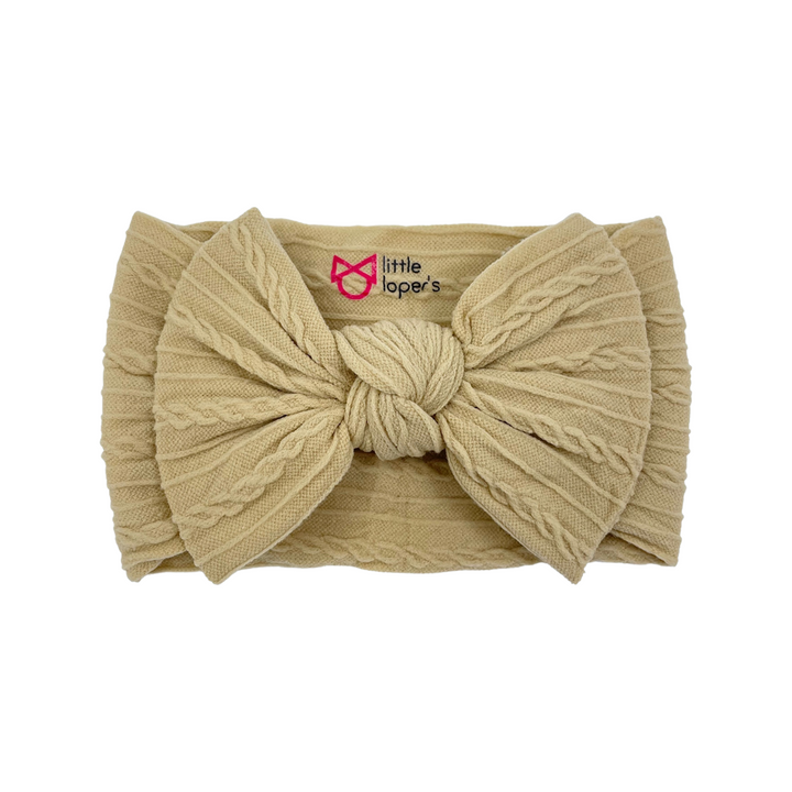 Cable Knit Knot Bows