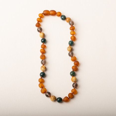 Baltic Amber Teething & Pain Jewelry in 'River'