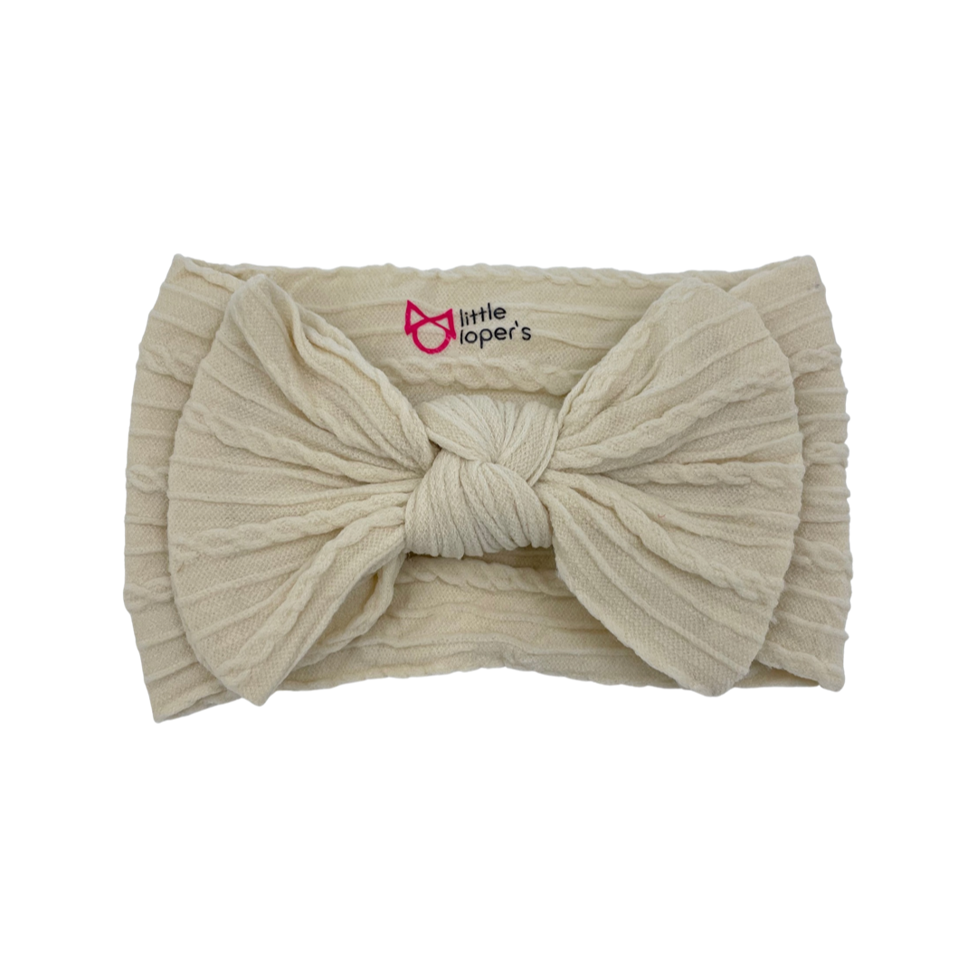 Cable Knit Knot Bows
