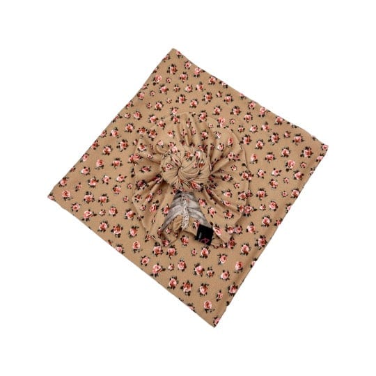 Tan Floral Swaddle Blanket Set