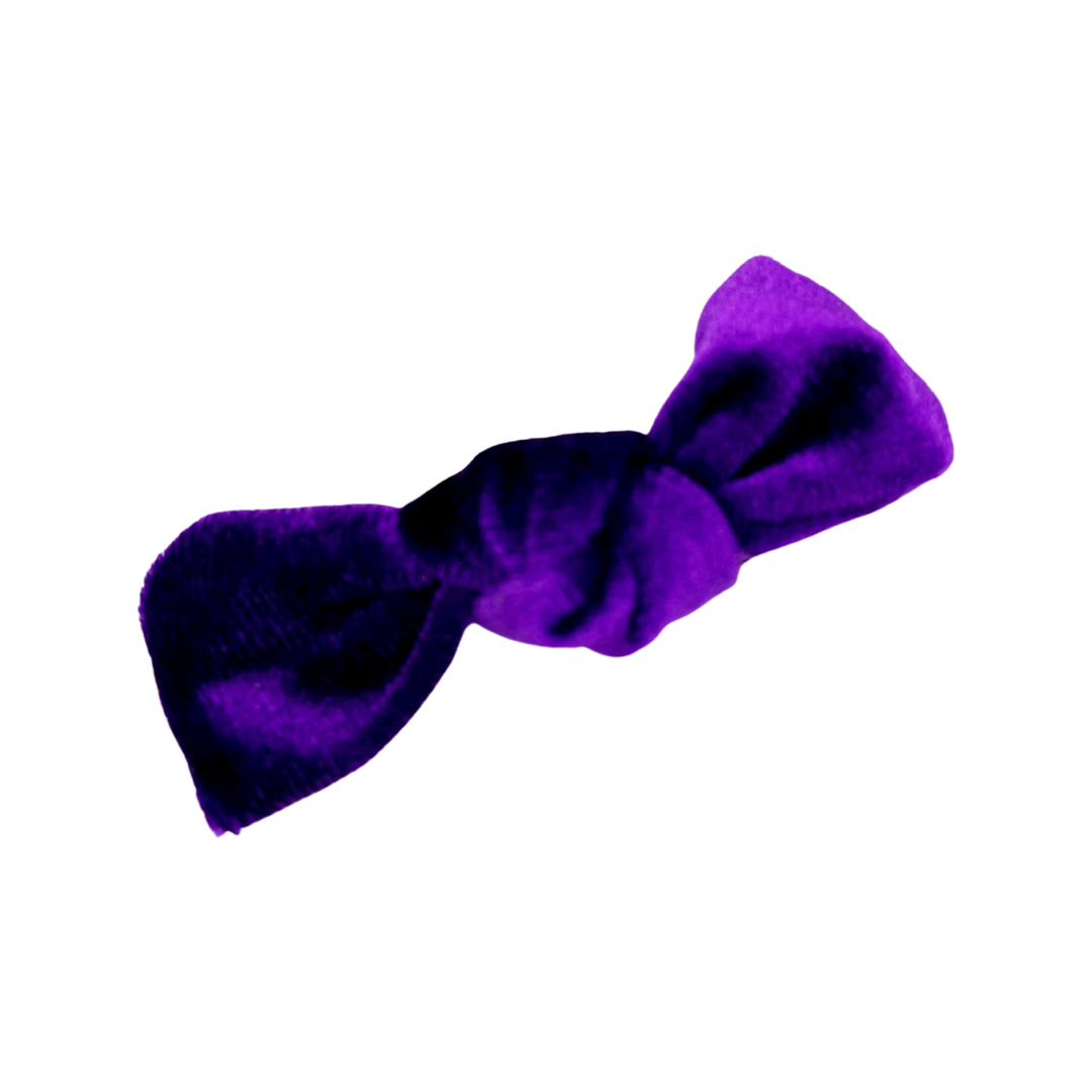 LITTLE KNOTTY BOW VELVET CLIP