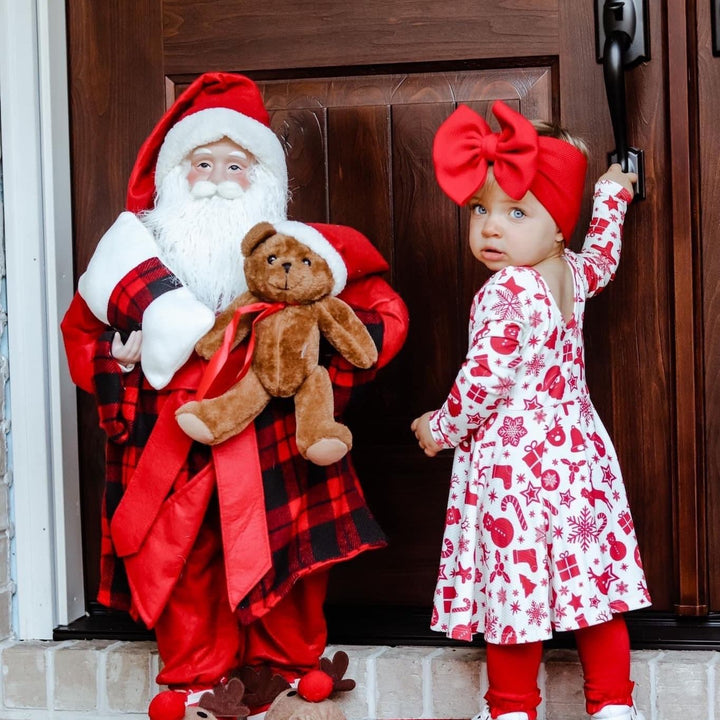 Christmas Ribbed Twirl Dress