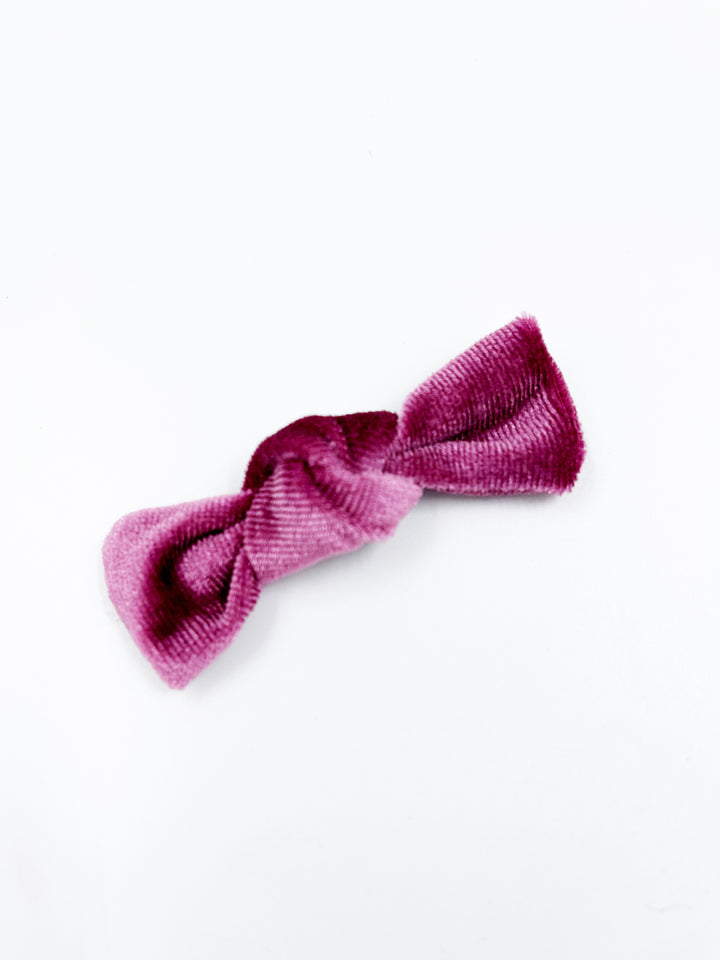 LITTLE KNOTTY BOW VELVET CLIP