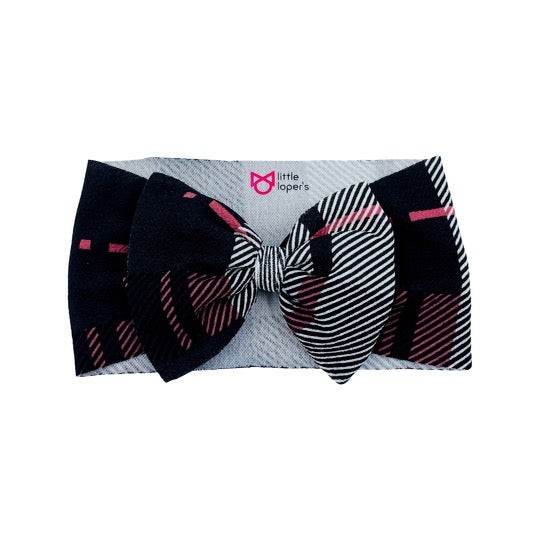 Pink Winter Plaid Headwrap