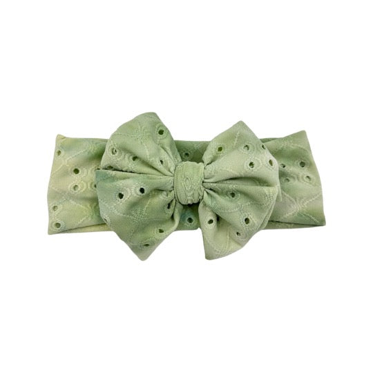 Green Eyelet Headwrap